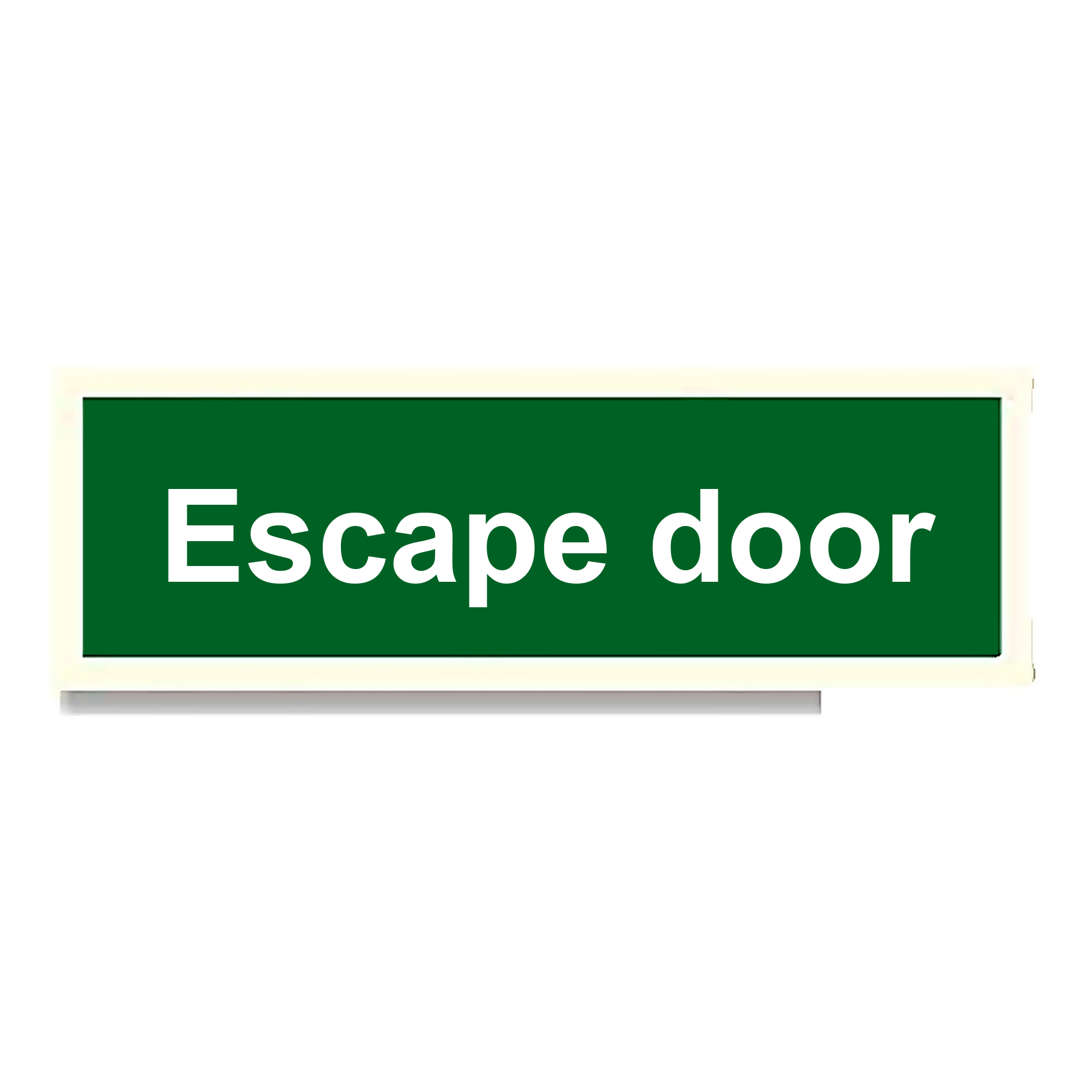 S28 — Escape door | Safety Sign | Seasonlite