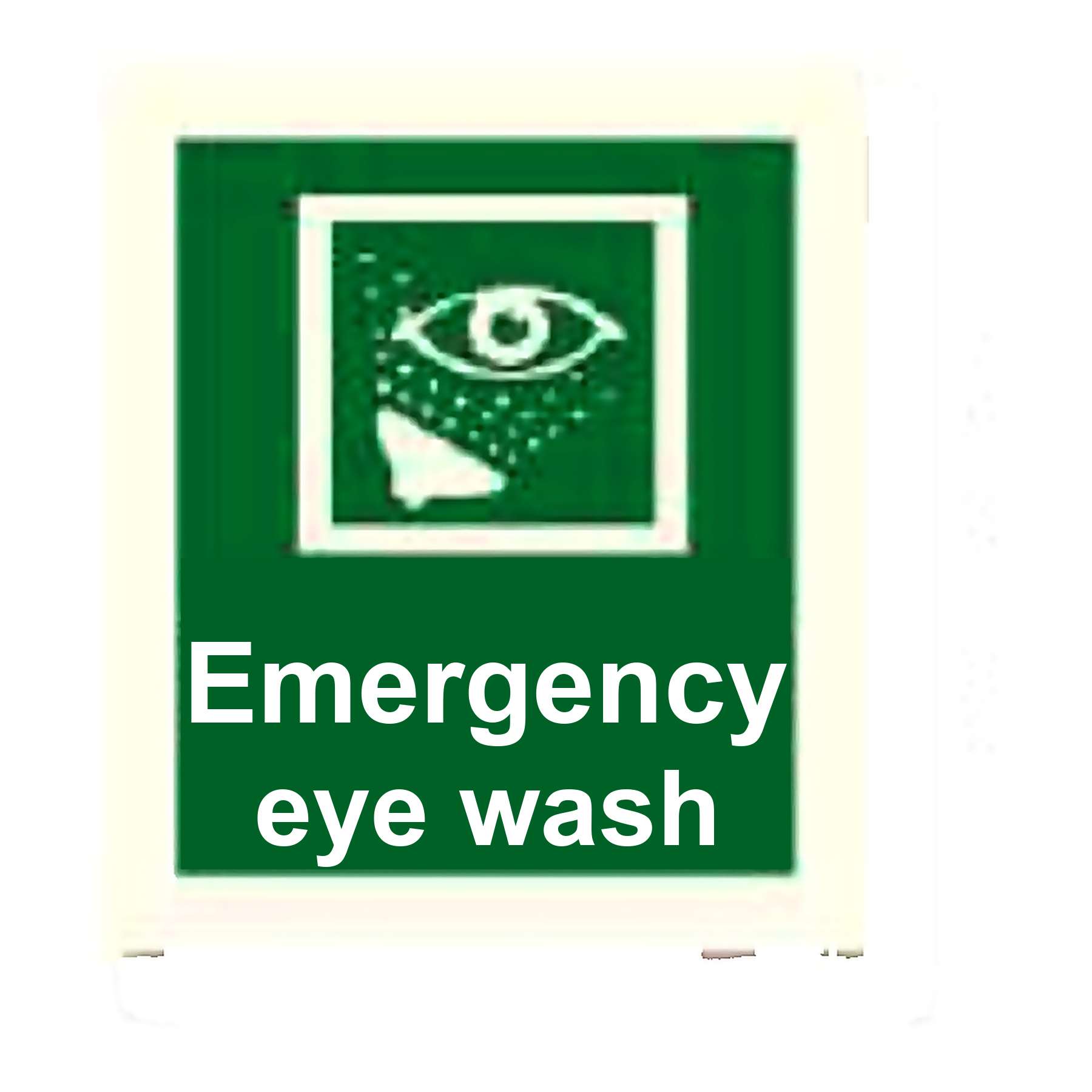 S40 — Emergency eye wash | Safety Sign | Seasonlite