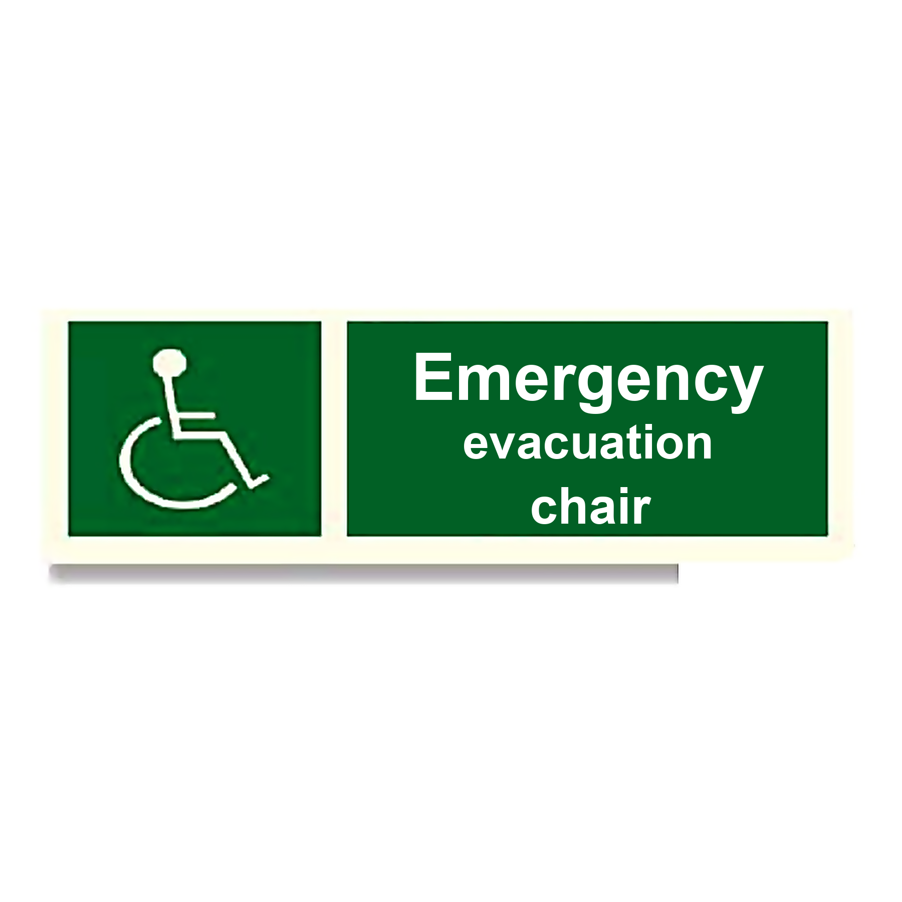S68 — Emergency evacuation chair | Safety Sign | Seasonlite