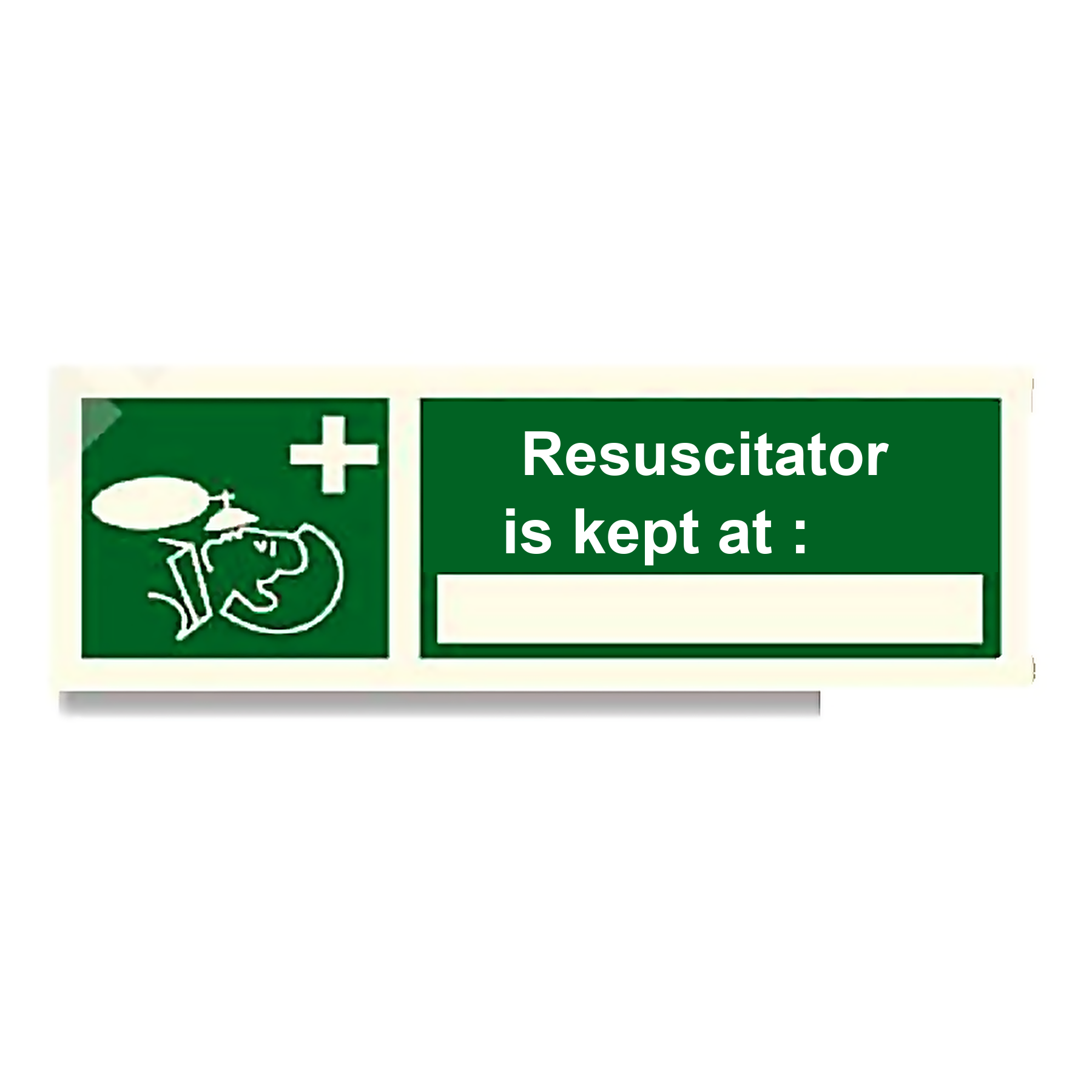 S79 — Resuscitator is kept at | Safety Sign | Seasonlite