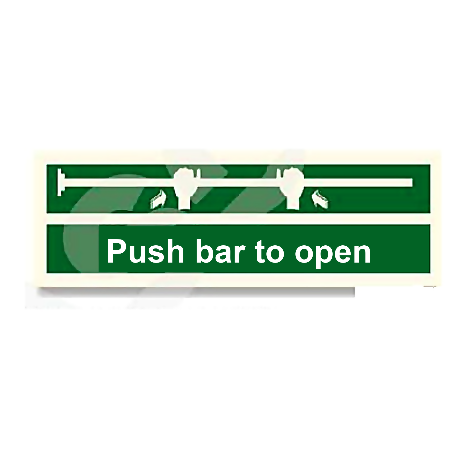 S81 — Push bar to open | Safety Sign | Seasonlite