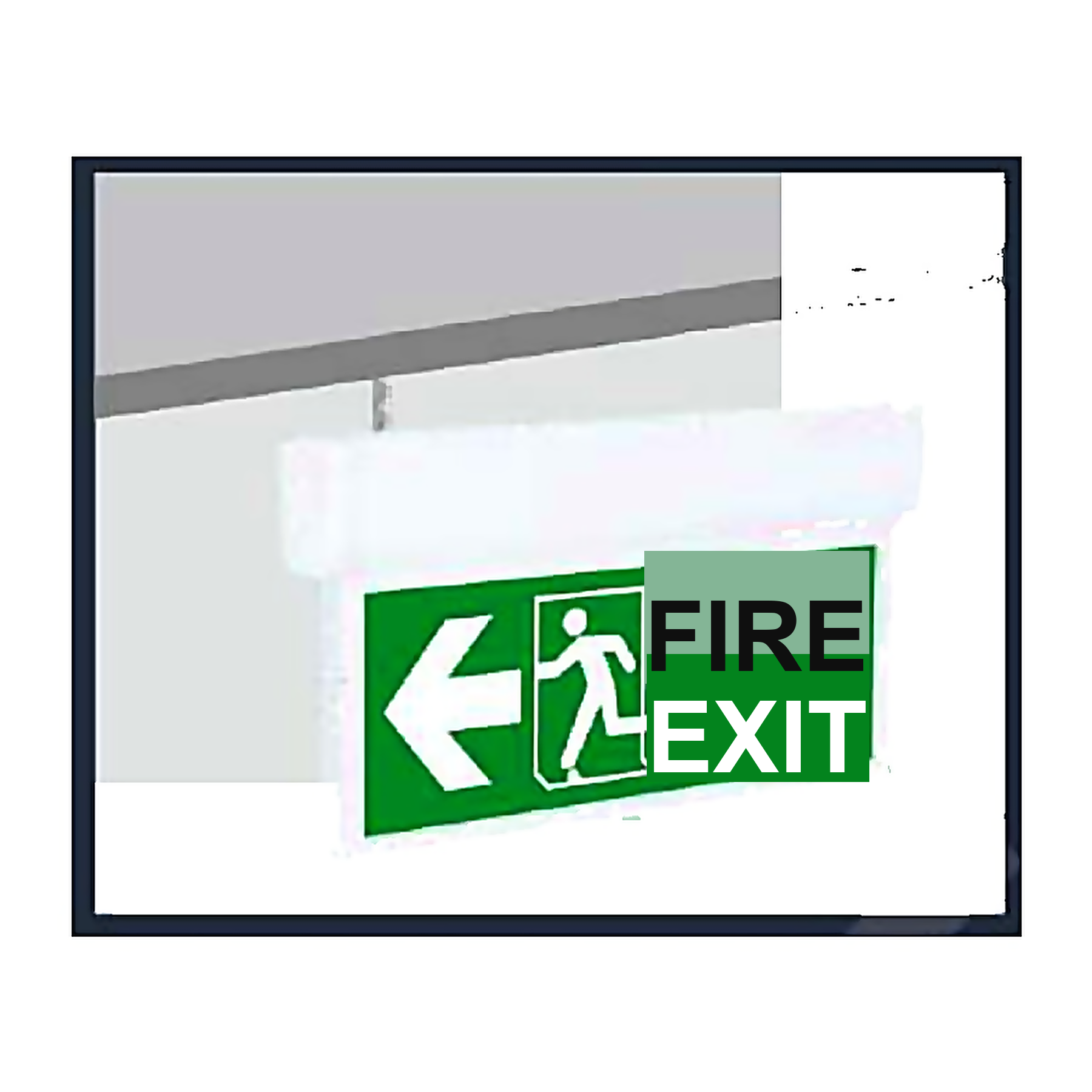 SEL LED EL/M(S)-FE — LED Edgelit Slim Exit Sign - Fire Exit (Running Man) | Emergency Exit Lights | Seasonlite