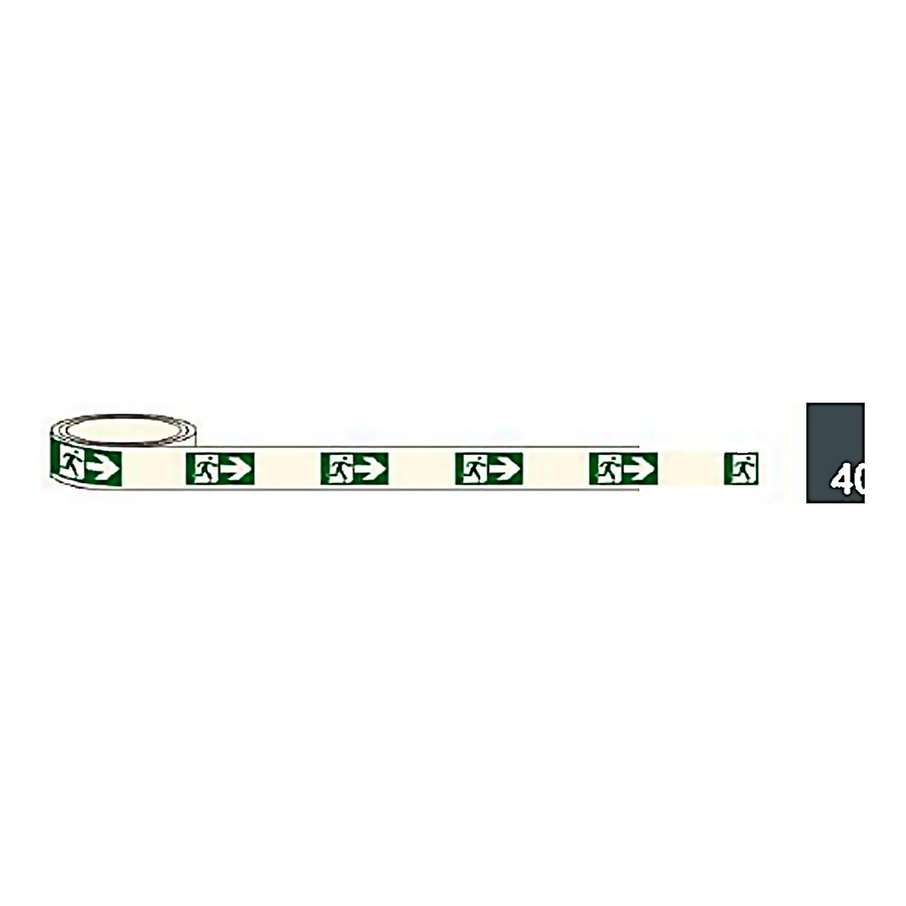 T03 — Way Finding Tape - Low Location Lighting, L/R decals (40mm) | Tape | Seasonlite