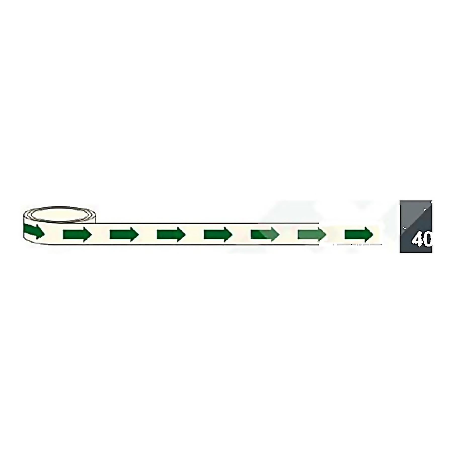T05 — Arrow Tape - Way Finding / Escape Direction (40mm) | Tape | Seasonlite