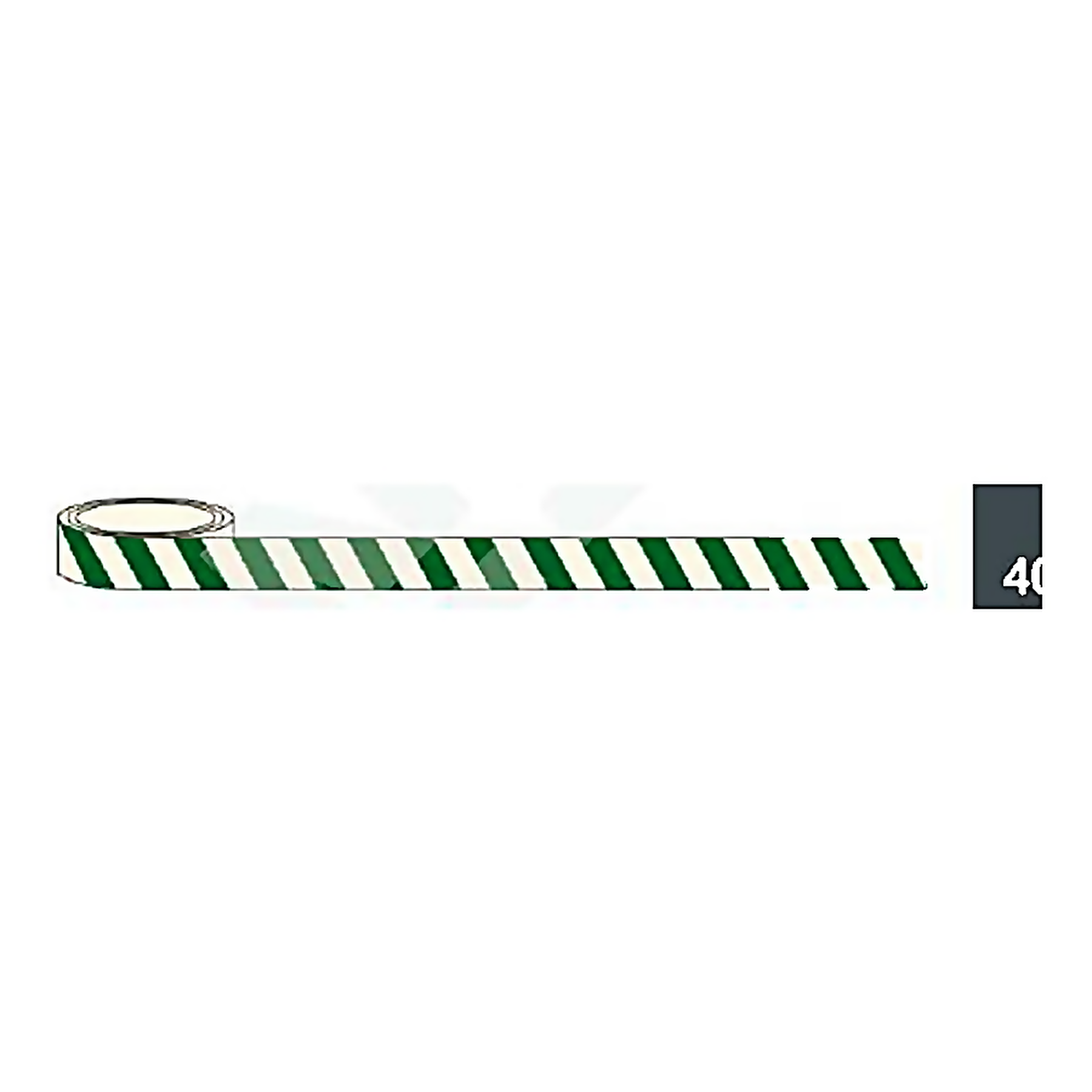 T07 — Green Diagonal Tape - Safe Area / Exit Door Marking (40mm) | Tape | Seasonlite