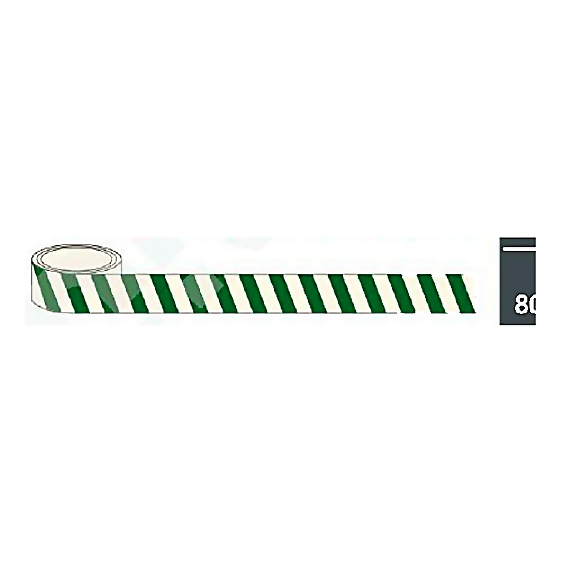 T08 — Green Diagonal Tape - Safe Area / Exit Door Marking (80mm) | Tape | Seasonlite