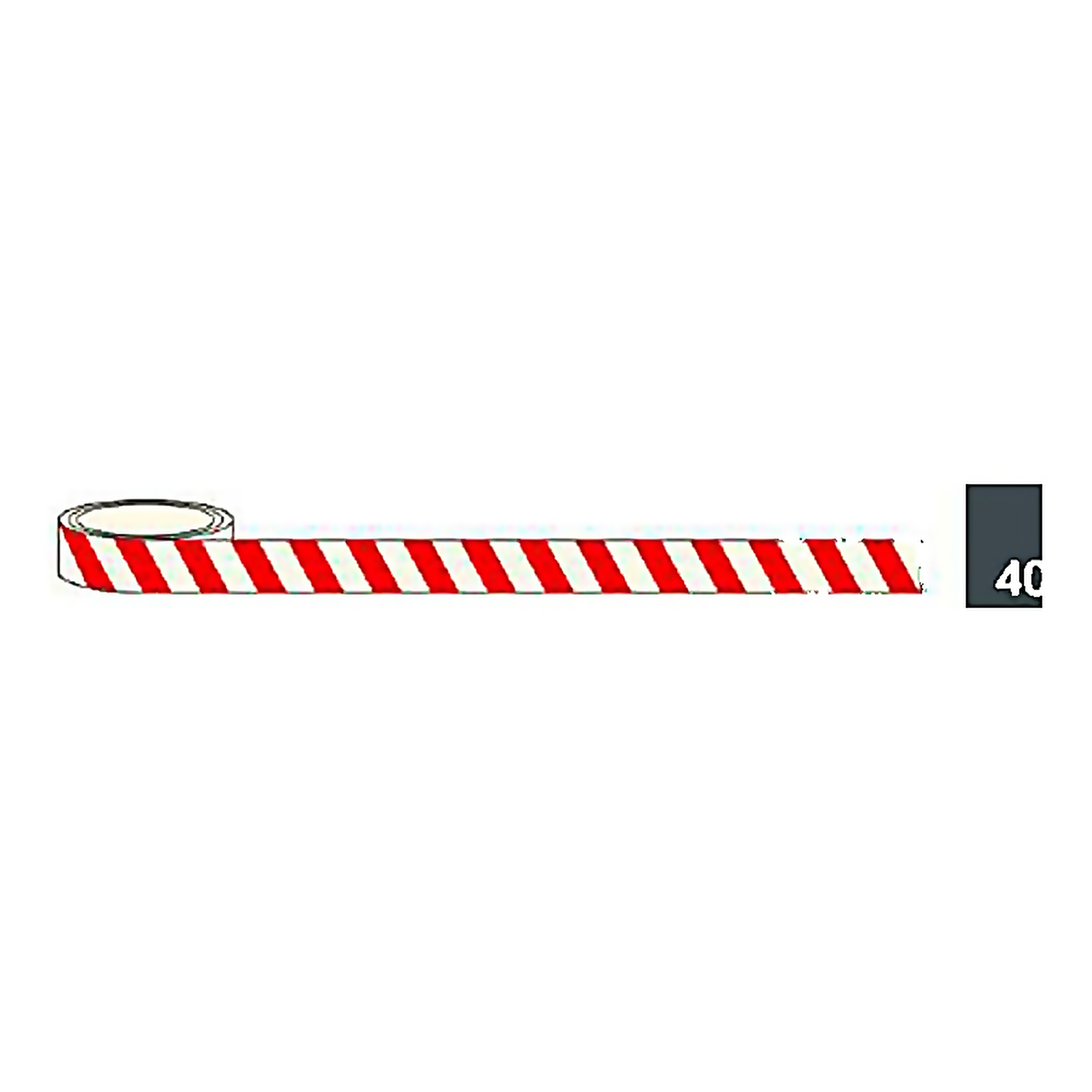 T11 — Red Diagonal Tape - Fire Equipment / Hazard Marking (40mm) | Tape | Seasonlite