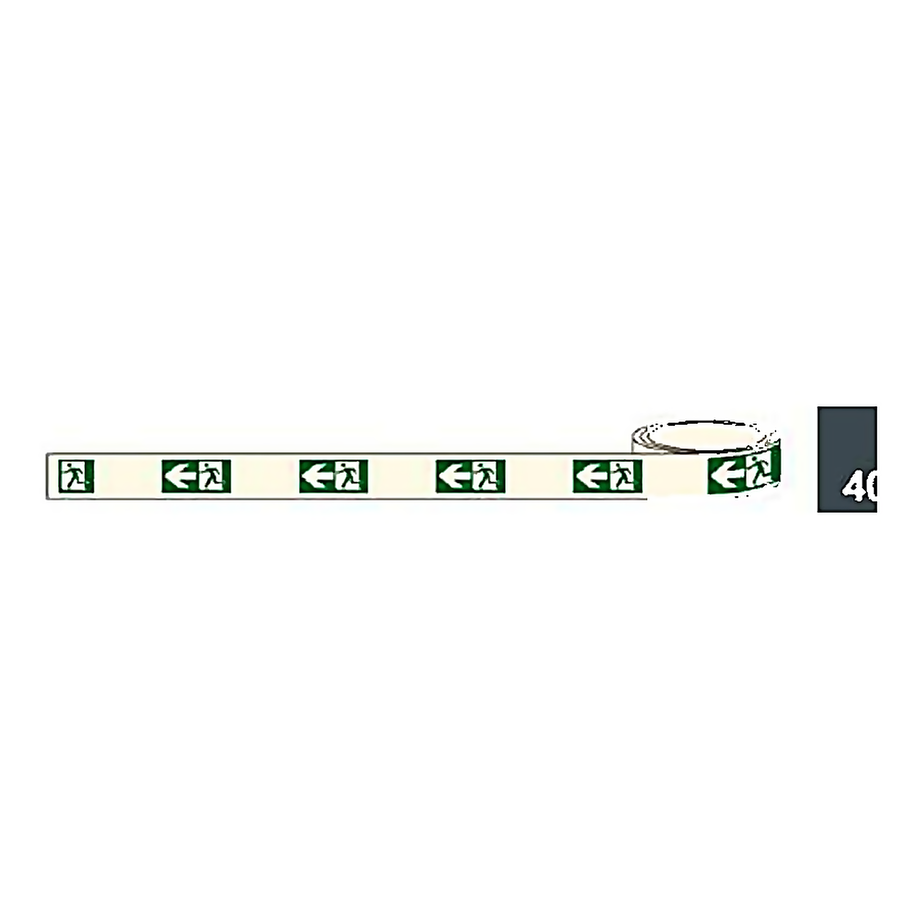 T15 — Way Finding Tape (Chevron) - Low Location Lighting, L/R decals (40mm) | Tape | Seasonlite
