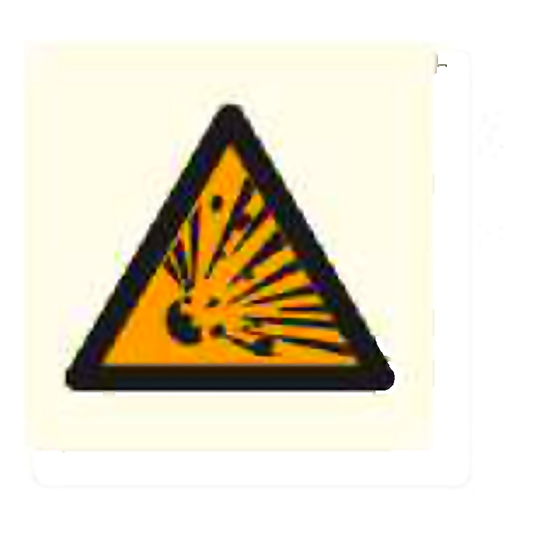 W05 — Explosive material | Warning Sign | Seasonlite