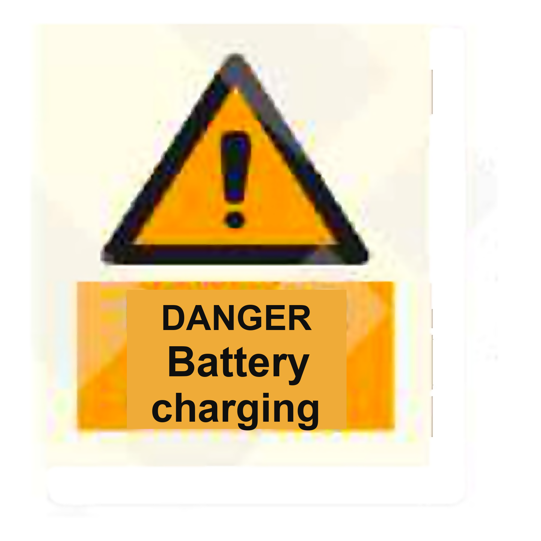 W19 — Danger - battery charging | Warning Sign | Seasonlite