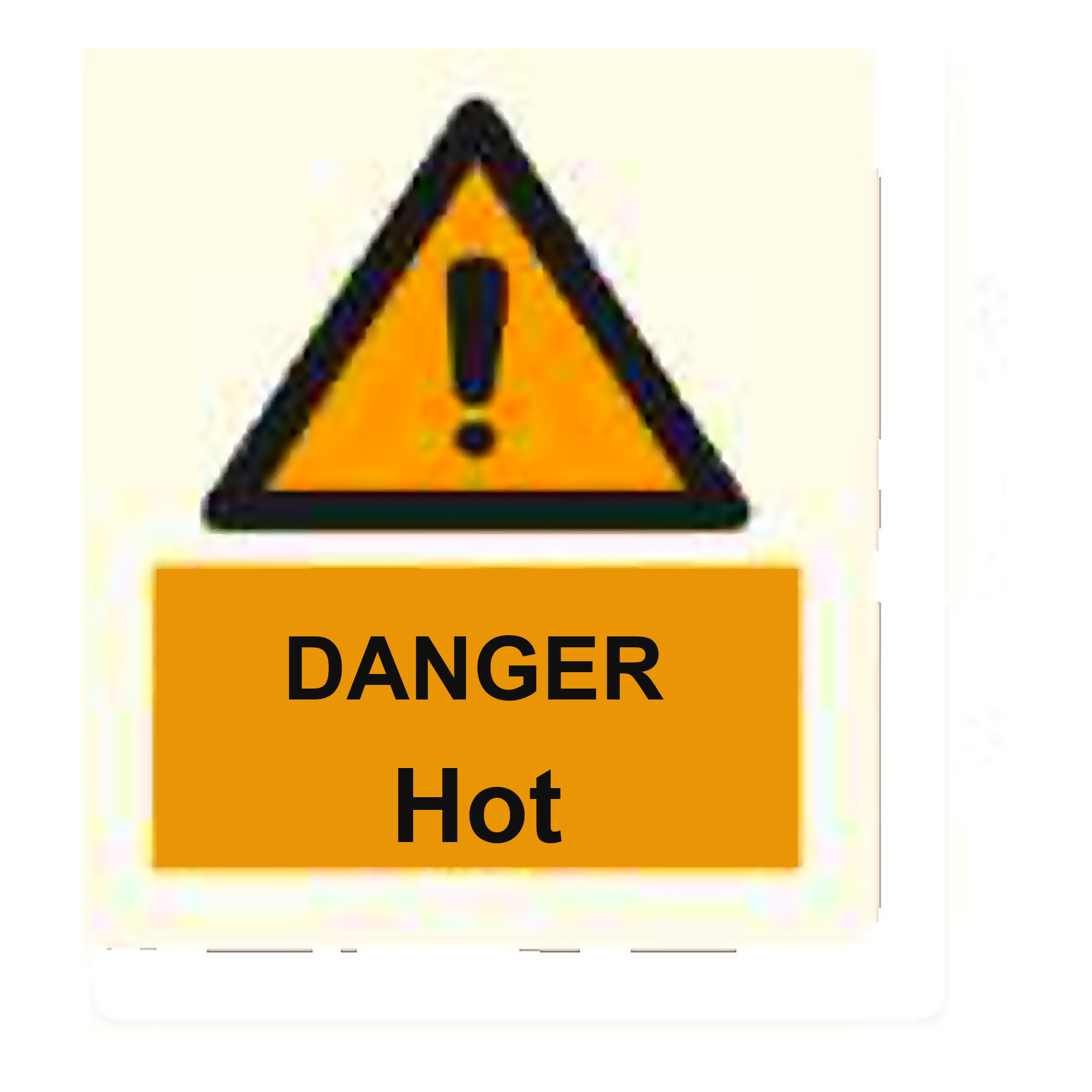 W29 — Danger - hot | Warning Sign | Seasonlite