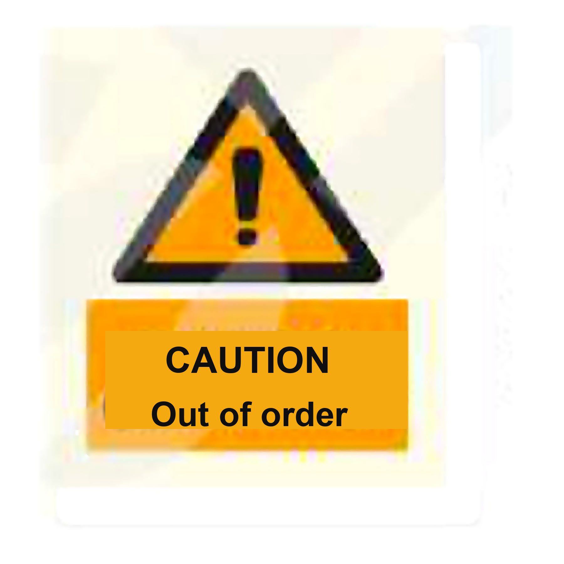 W32 — Caution - out of order | Warning Sign | Seasonlite