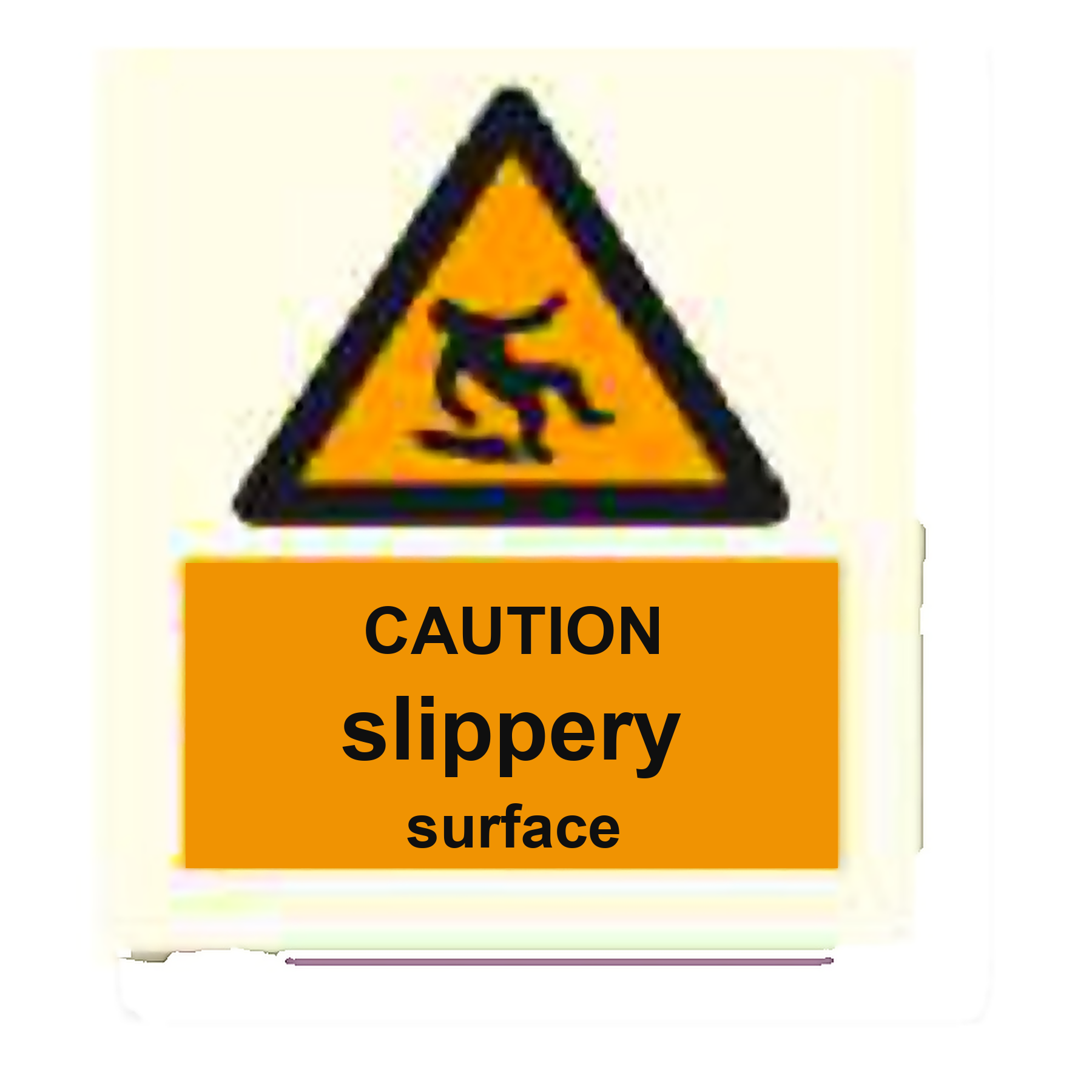 W40 — Caution - slippery surface | Warning Sign | Seasonlite