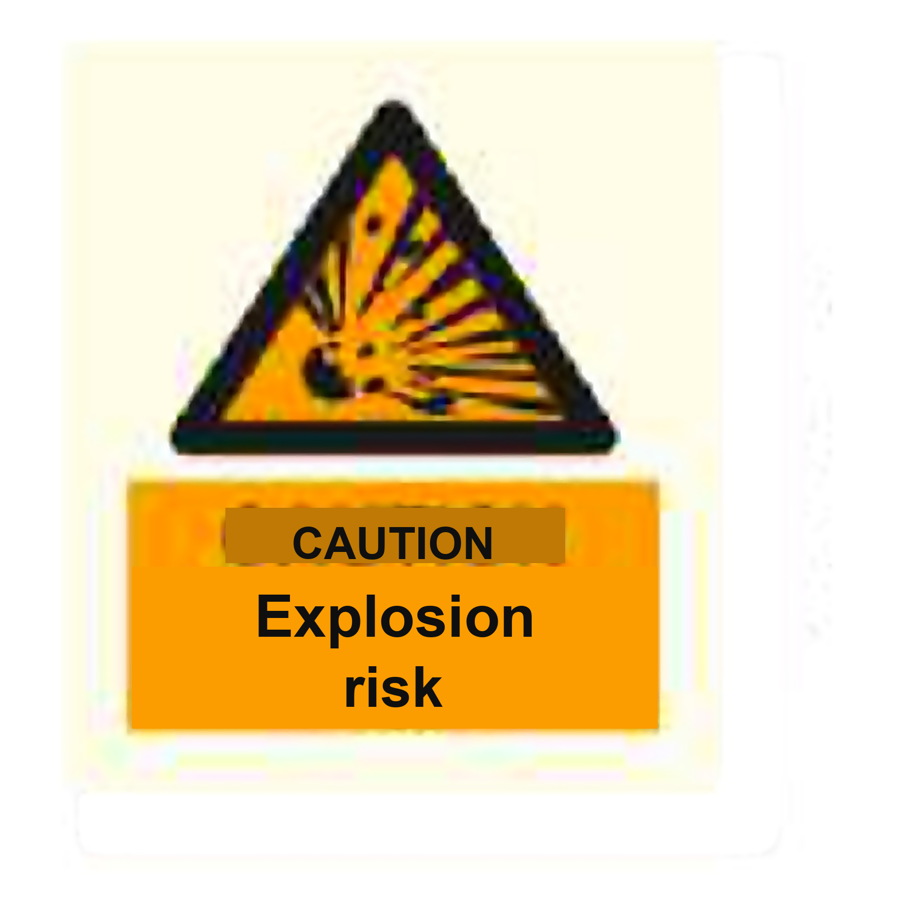 W42 — Caution - explosion risk | Warning Sign | Seasonlite