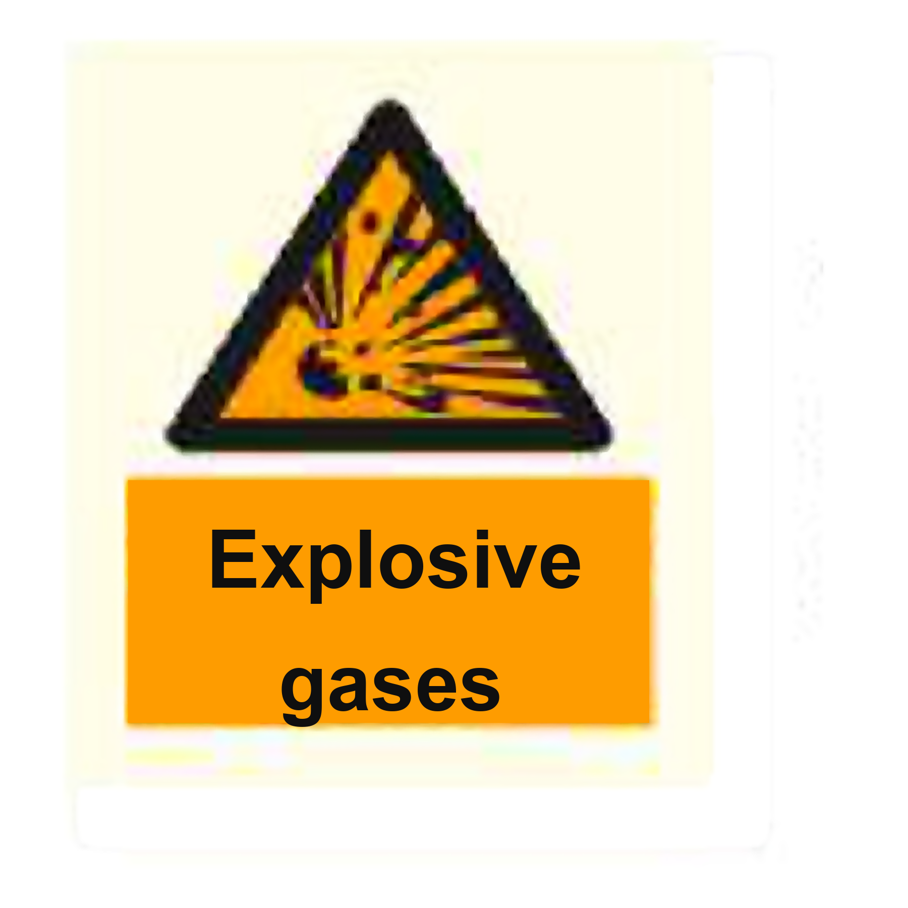 W43 — Explosive gases | Warning Sign | Seasonlite
