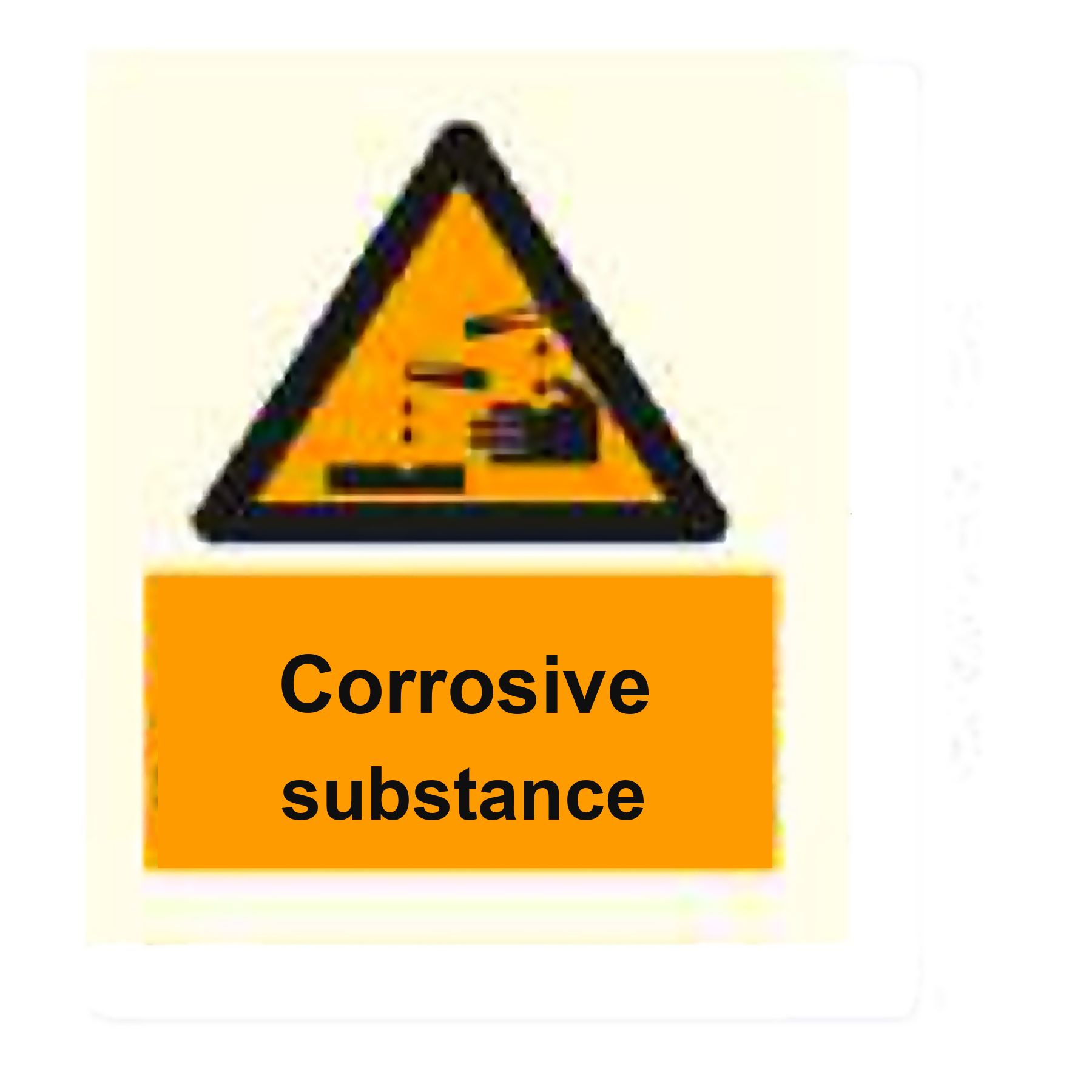 W53 — Corrosive substance | Warning Sign | Seasonlite