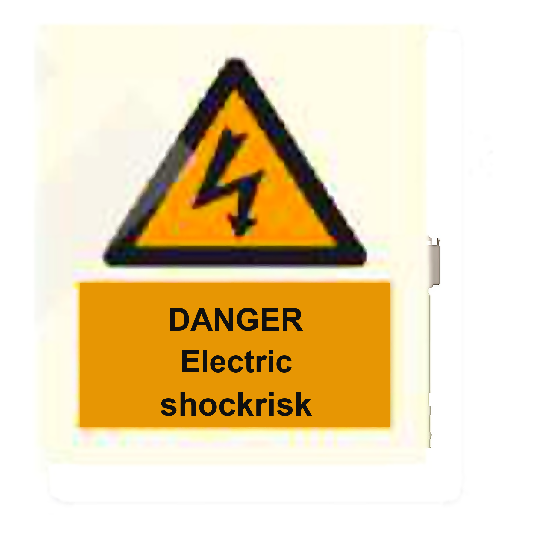 W60 — Danger - electric shock risk | Warning Sign | Seasonlite
