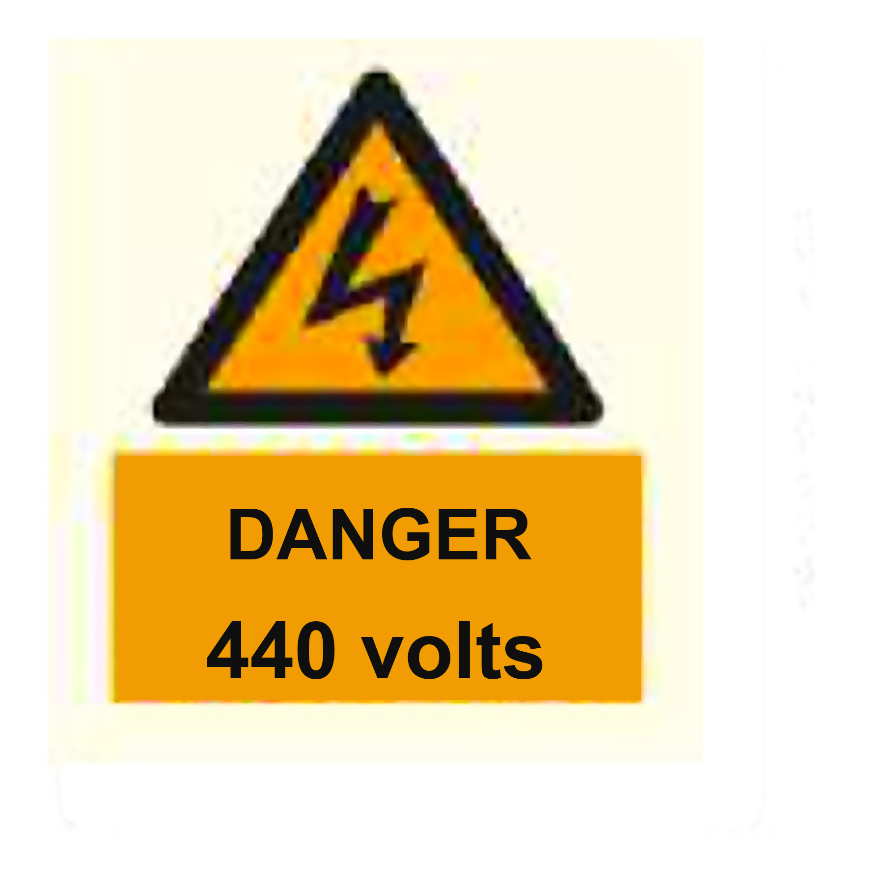 W61 — Danger - 440 volts | Warning Sign | Seasonlite
