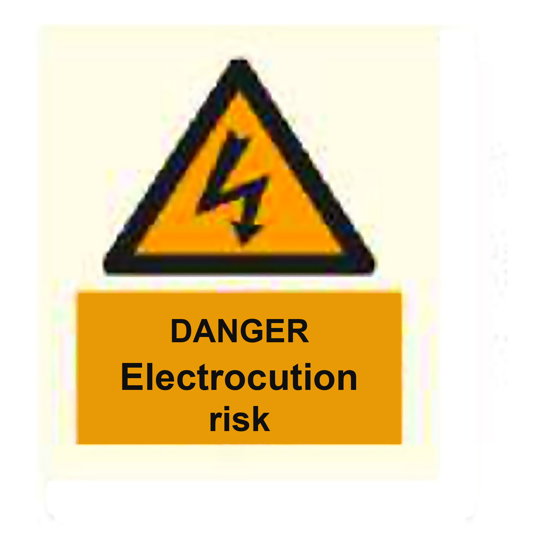 W62 — Danger - electrocution risk | Warning Sign | Seasonlite