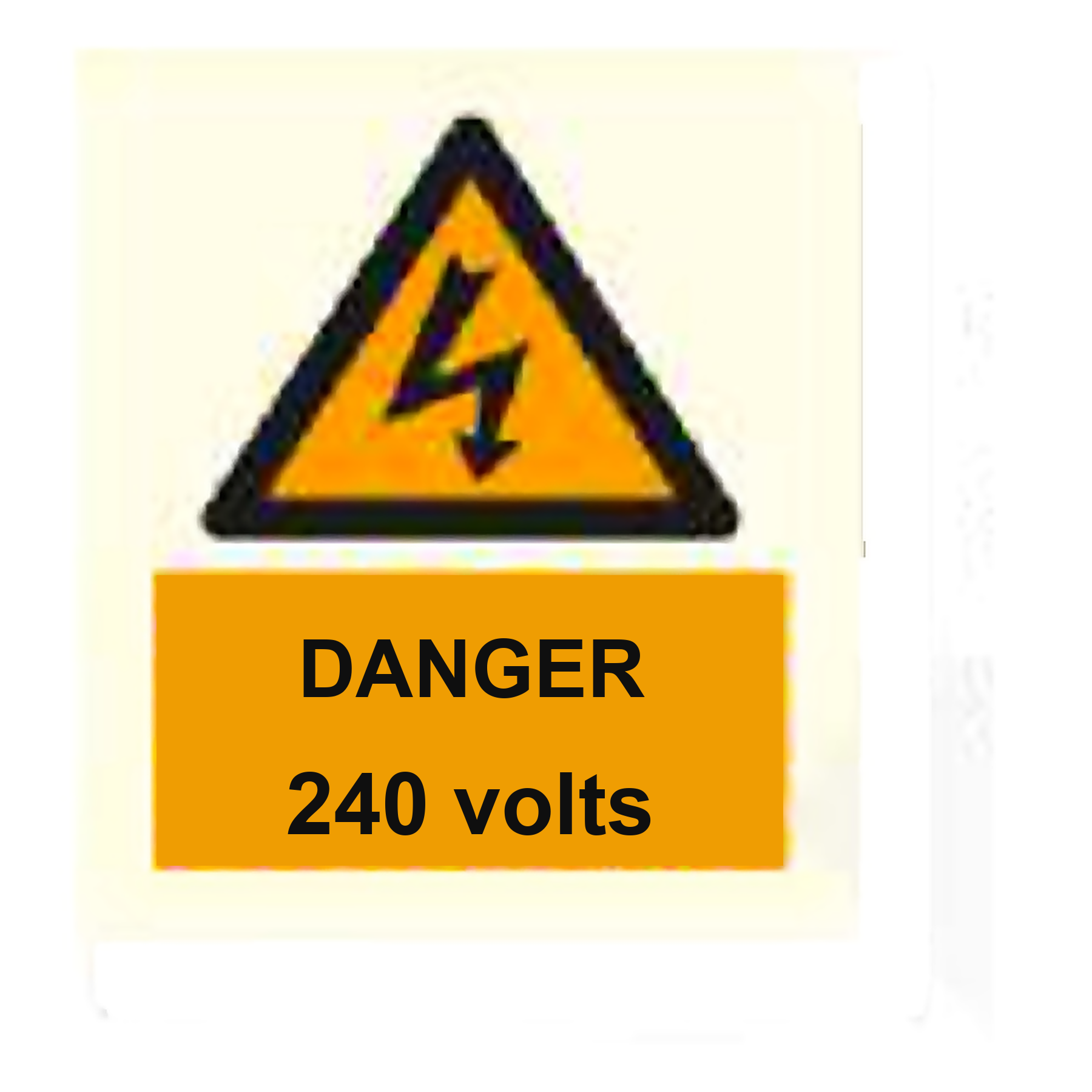 W63 — Danger - 240 volts | Warning Sign | Seasonlite