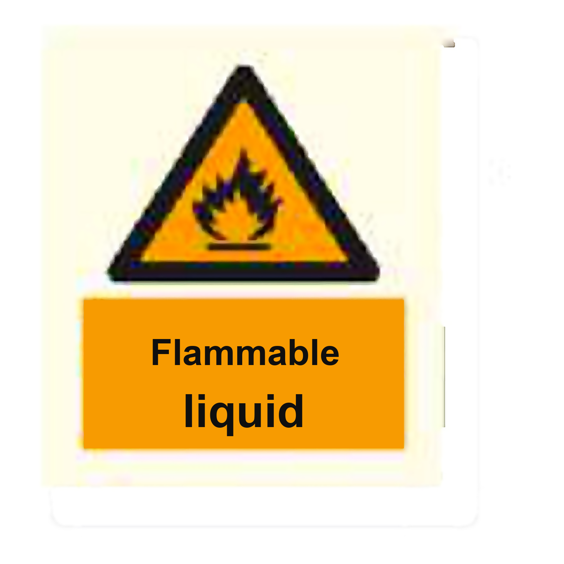 W70 — Flammable liquid | Warning Sign | Seasonlite