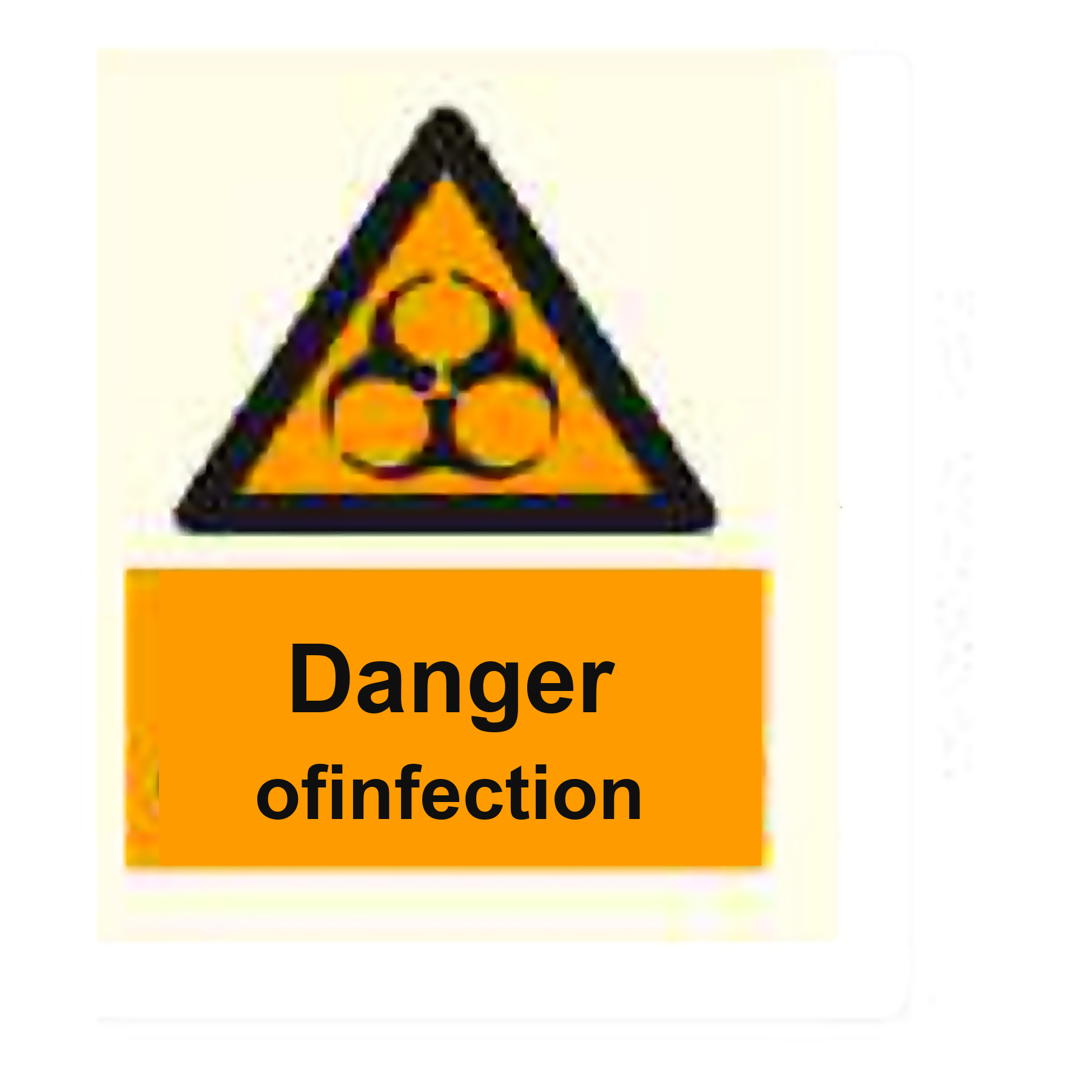 W83 — Danger of infection | Warning Sign | Seasonlite