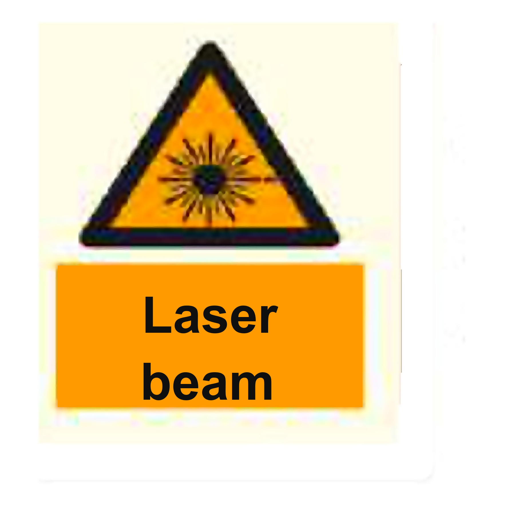 W89 — Laser beam | Warning Sign | Seasonlite