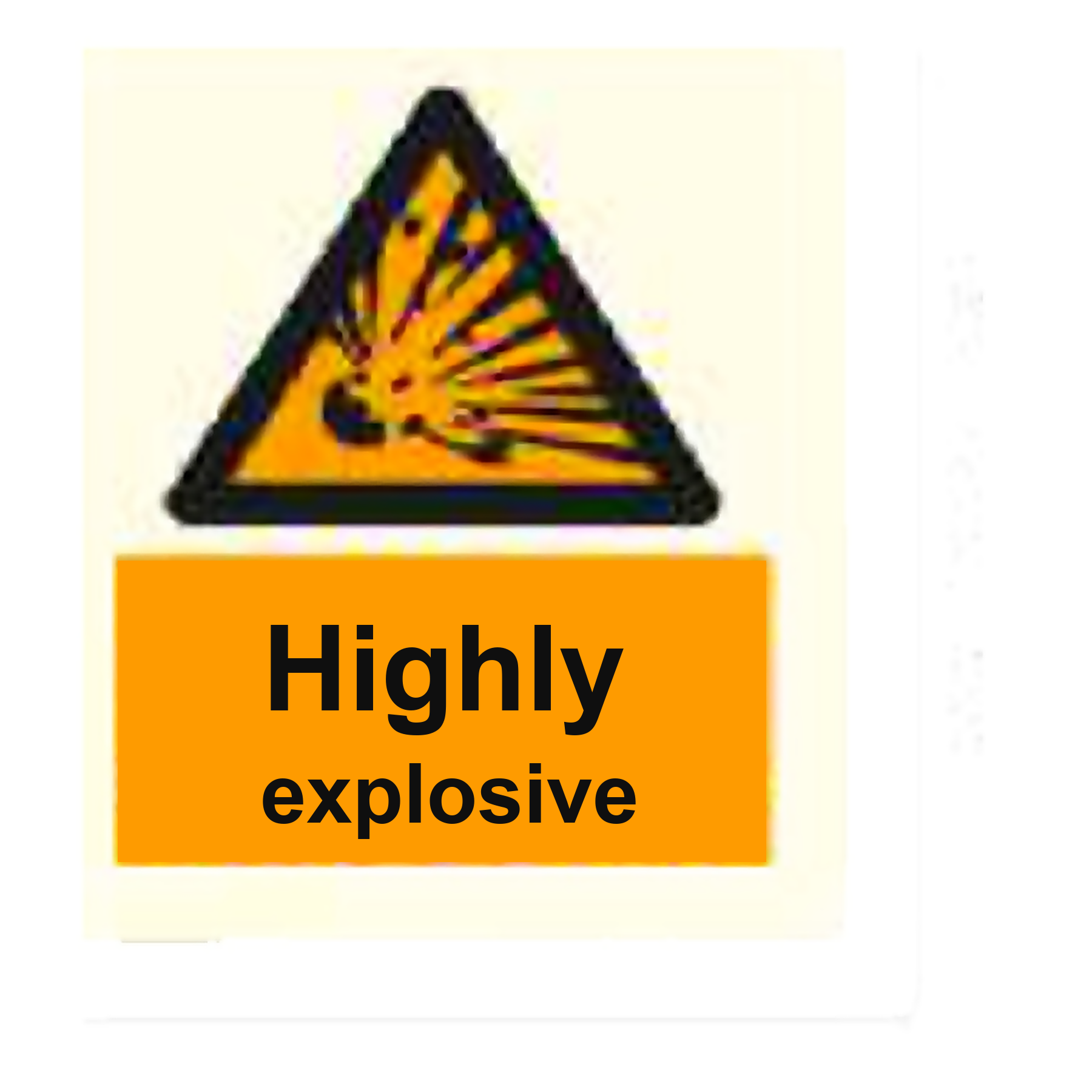 W93 — Highly explosive | Warning Sign | Seasonlite
